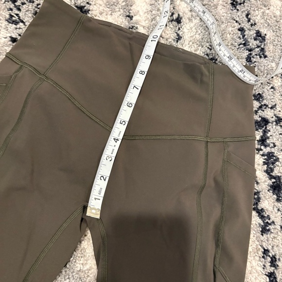 Lululemon Dance Studio Jogger & Crop Leggings Pockets Olive Green & Brown Size 6 - Picture 13 of 13